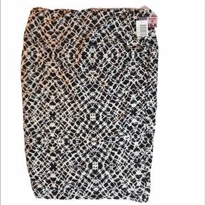 ABN Stretchy ruche Black white  bodycon 2XL
